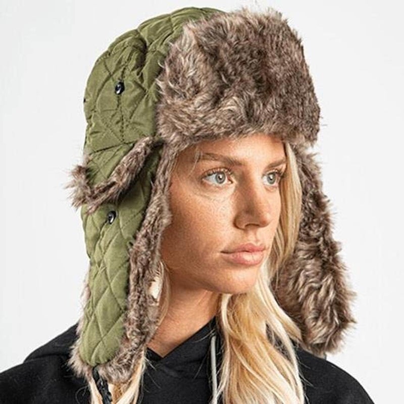 SA Company Trapper Hat Winter Hats for Men & Women | Ushanka Russian Hat | Faux Fur Hat with Ear Flap (Snow Camo) - Image 4